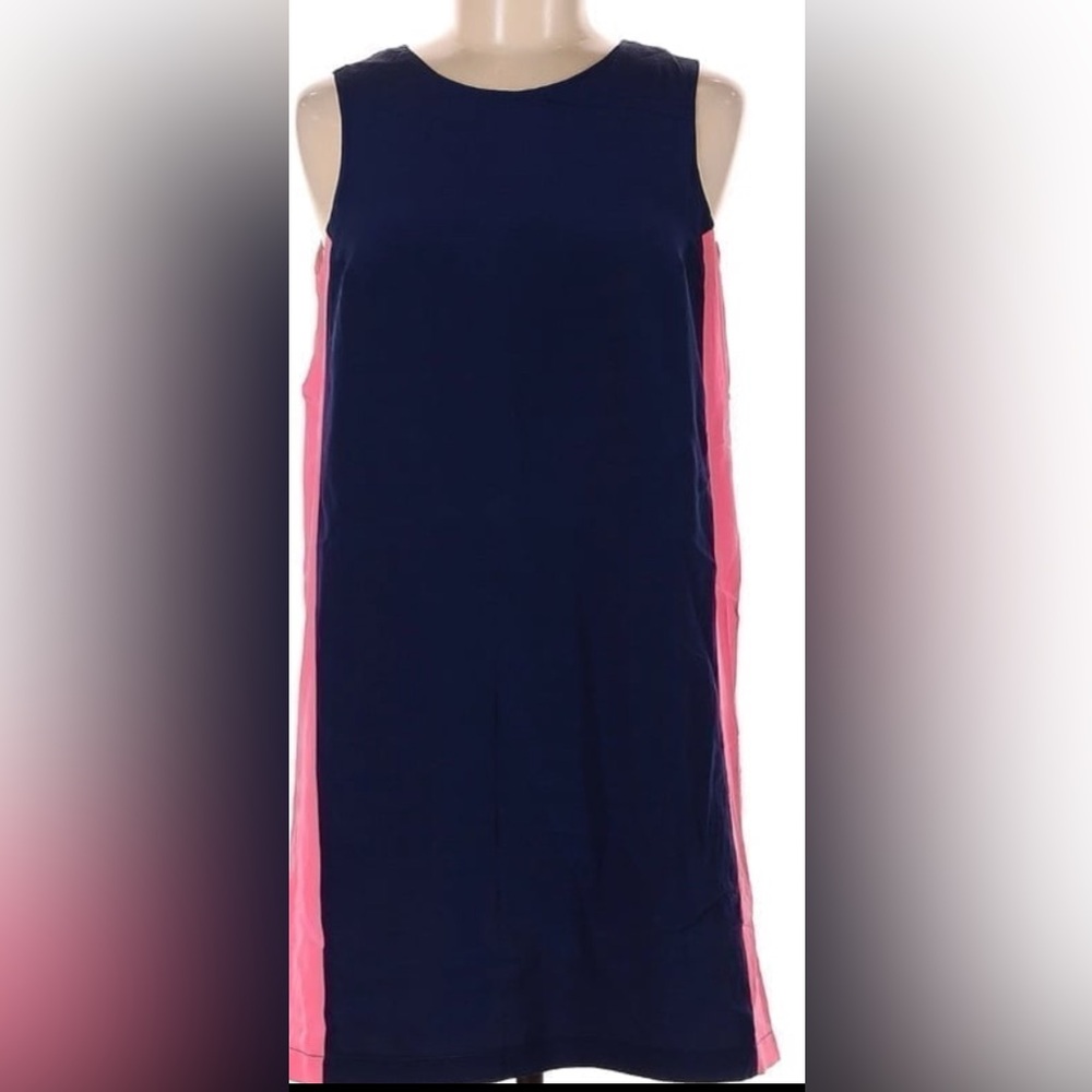 Amanda Uprichard Navy and Pink Backless Dress